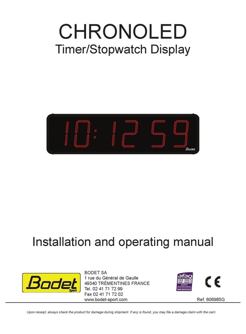 Bodet CHRONOLED Installation and operating manual