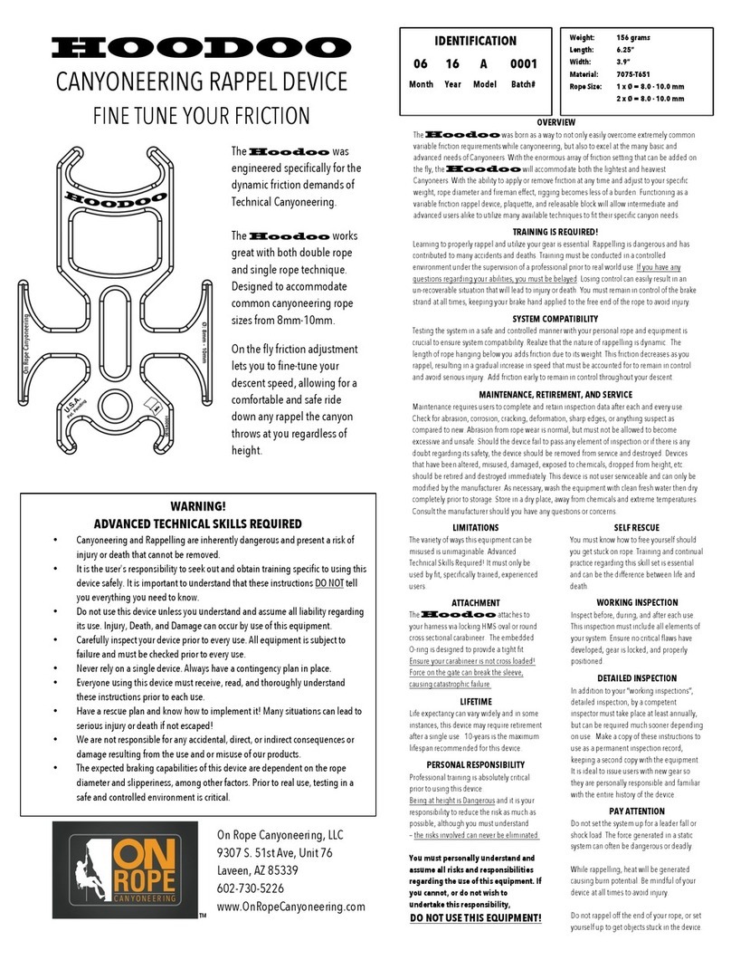 On Rope Hoodoo user manual