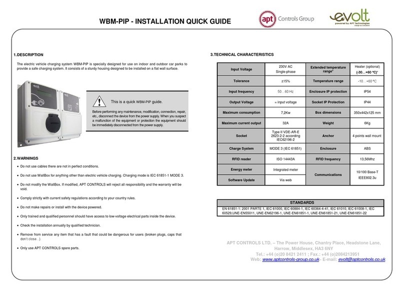 APT Controls EVOLT WBM-PIP Installation quick guide