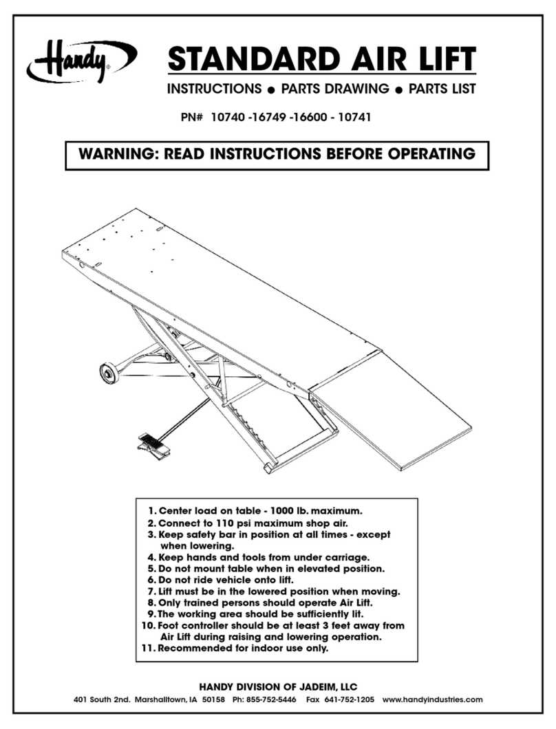 The Handy 10740 Operating instructions & parts list