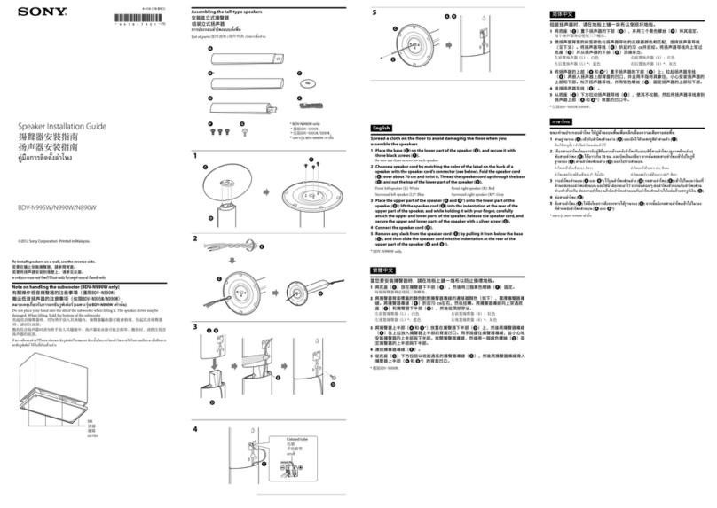 Sony BDV-N990W installation guide