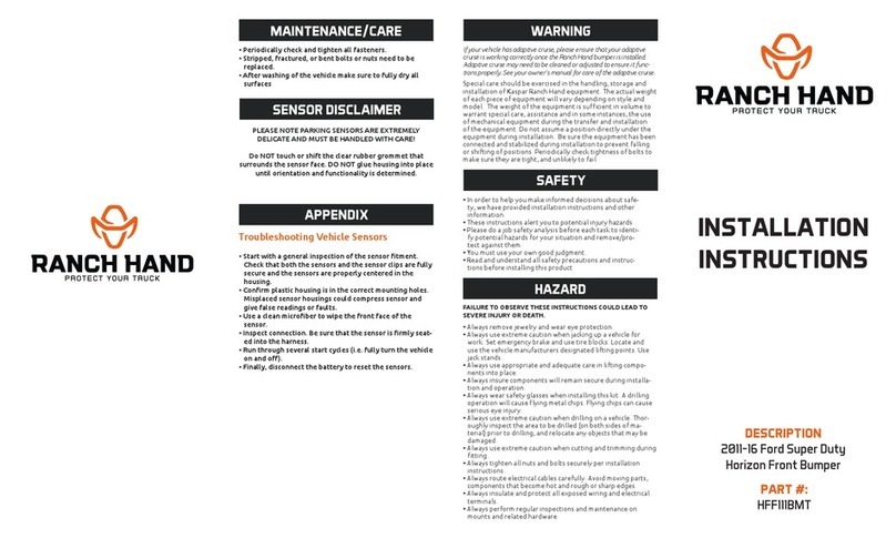 Ranch Hand HFF111BMT installation instructions