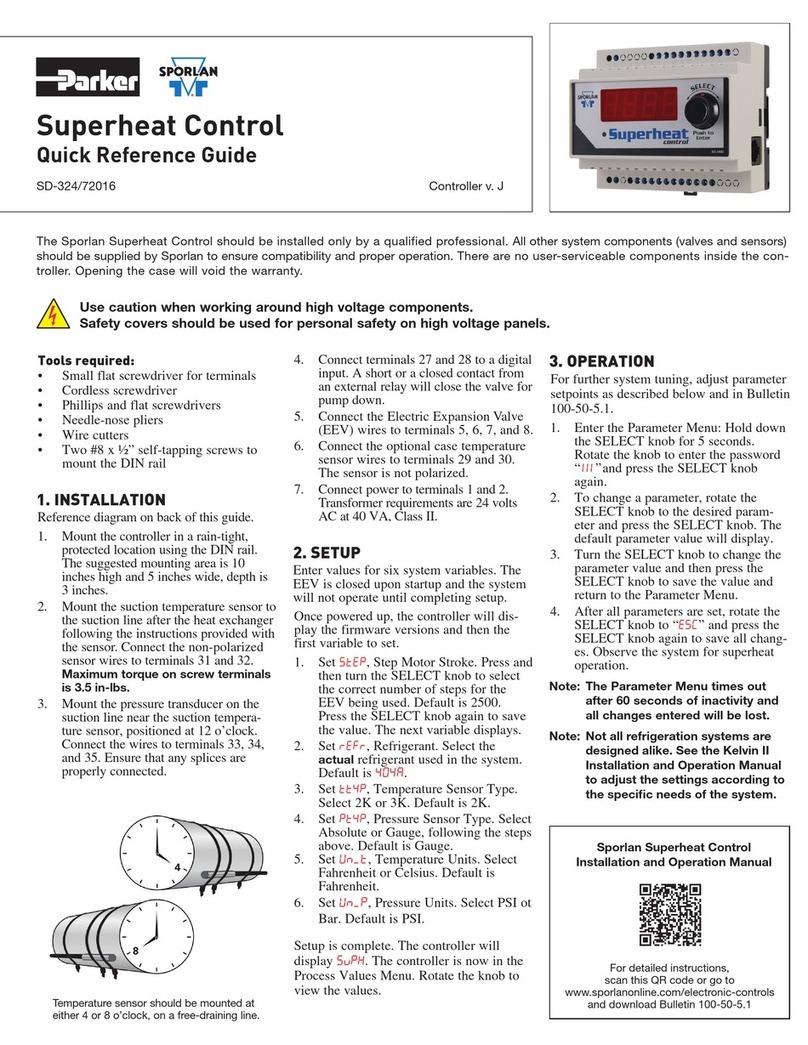 Parker Superheat Control User manual