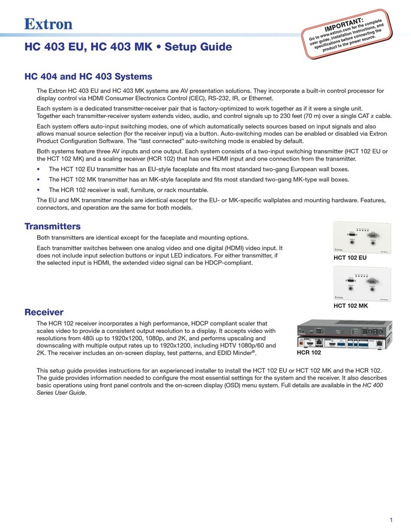 Extron electronics HC 403 EU User manual