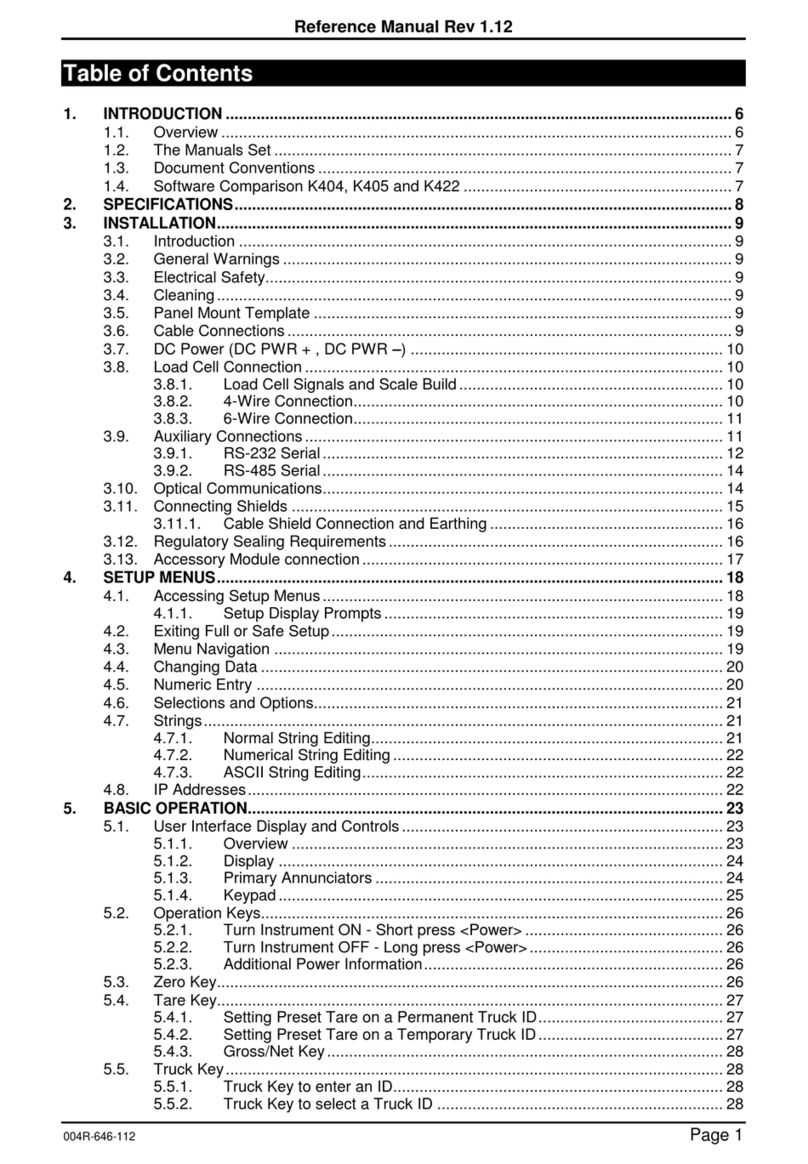 Rinstrum K404 User manual Rinstrum K404 User manual