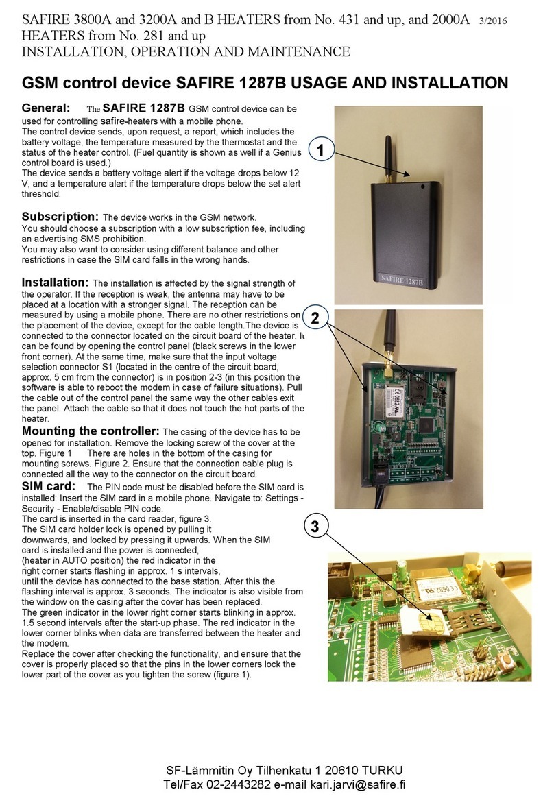 Safire 1287B Installation, operation and maintenance guide Safire 1287B Installation, operation and maintenance guide