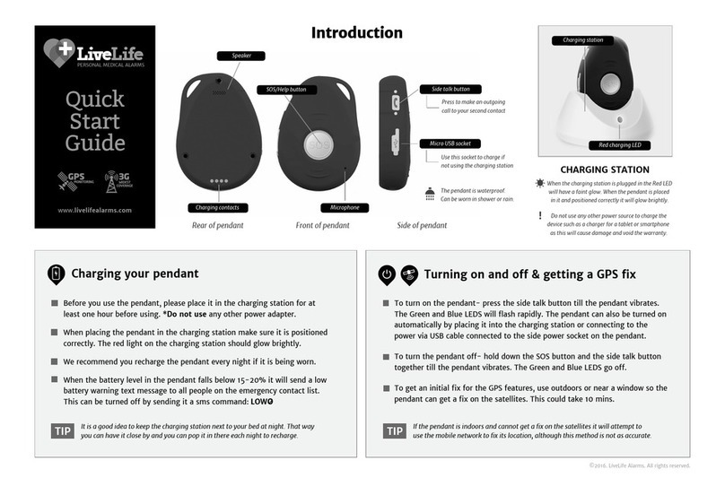 LiveLife Mobile Alarm Quick start guides