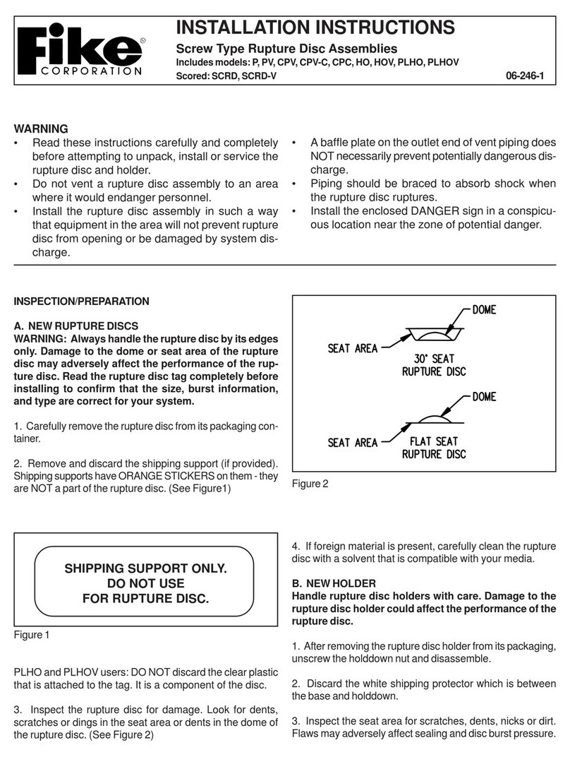 Fike P Installation instructions manual