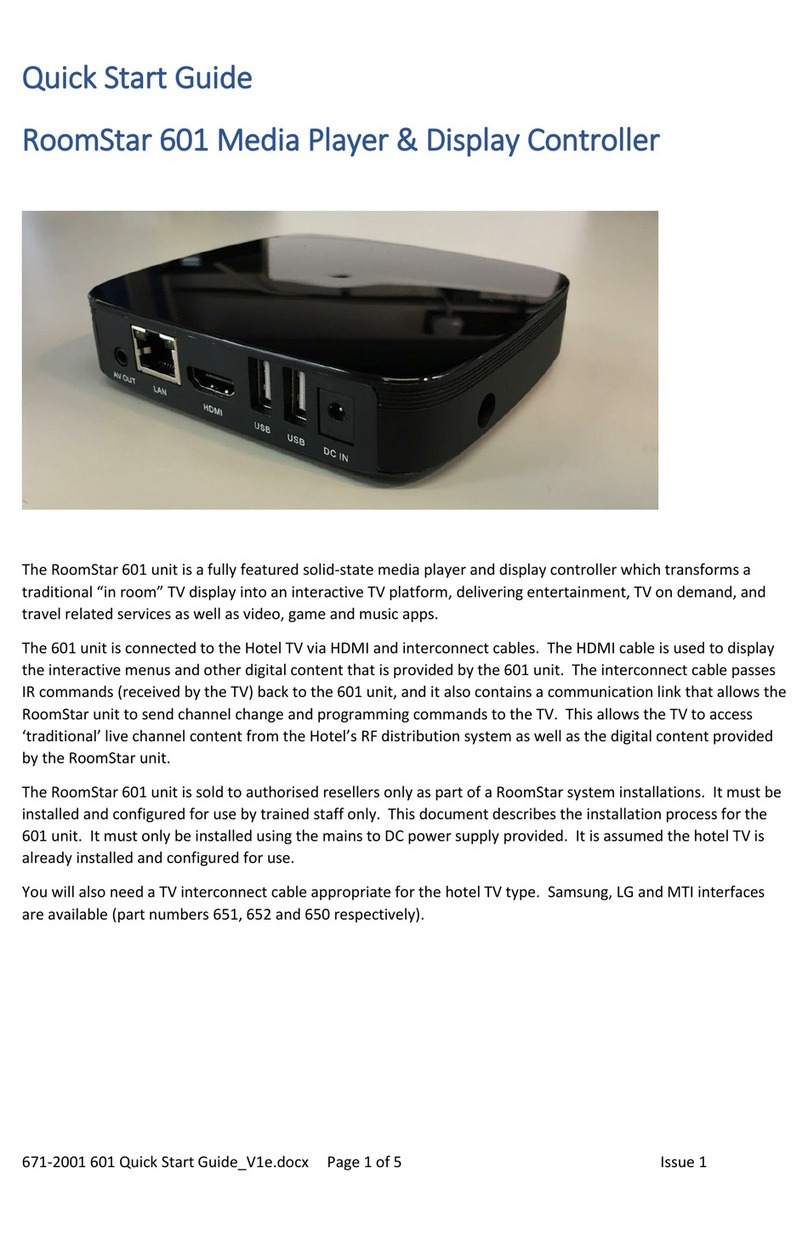 Cabletime RoomStar 601 quick start guide