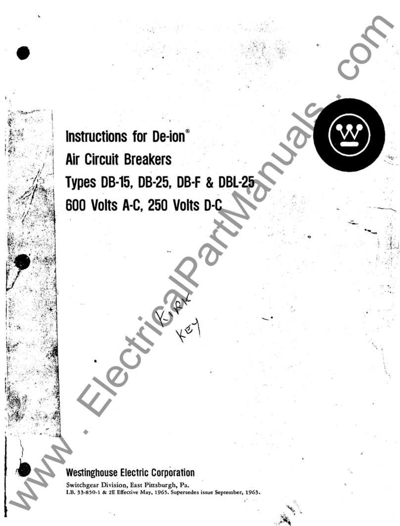 Westinghouse De-ion DB-15 instructions