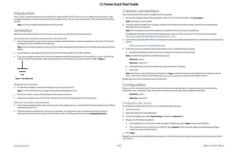 exacqVision LC Series User manual