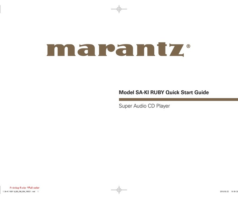 Marantz SA-KI RUBY User manual