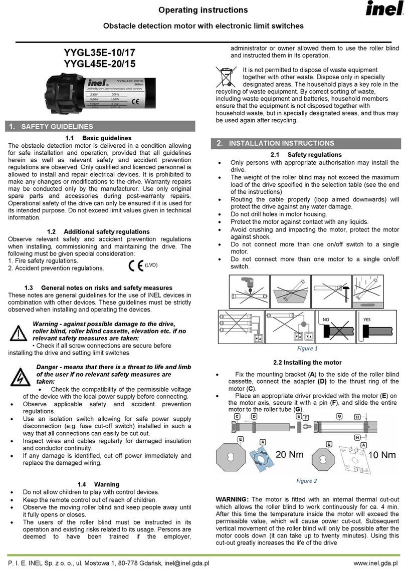 Inel YYGL45E-20/15 operating instructions