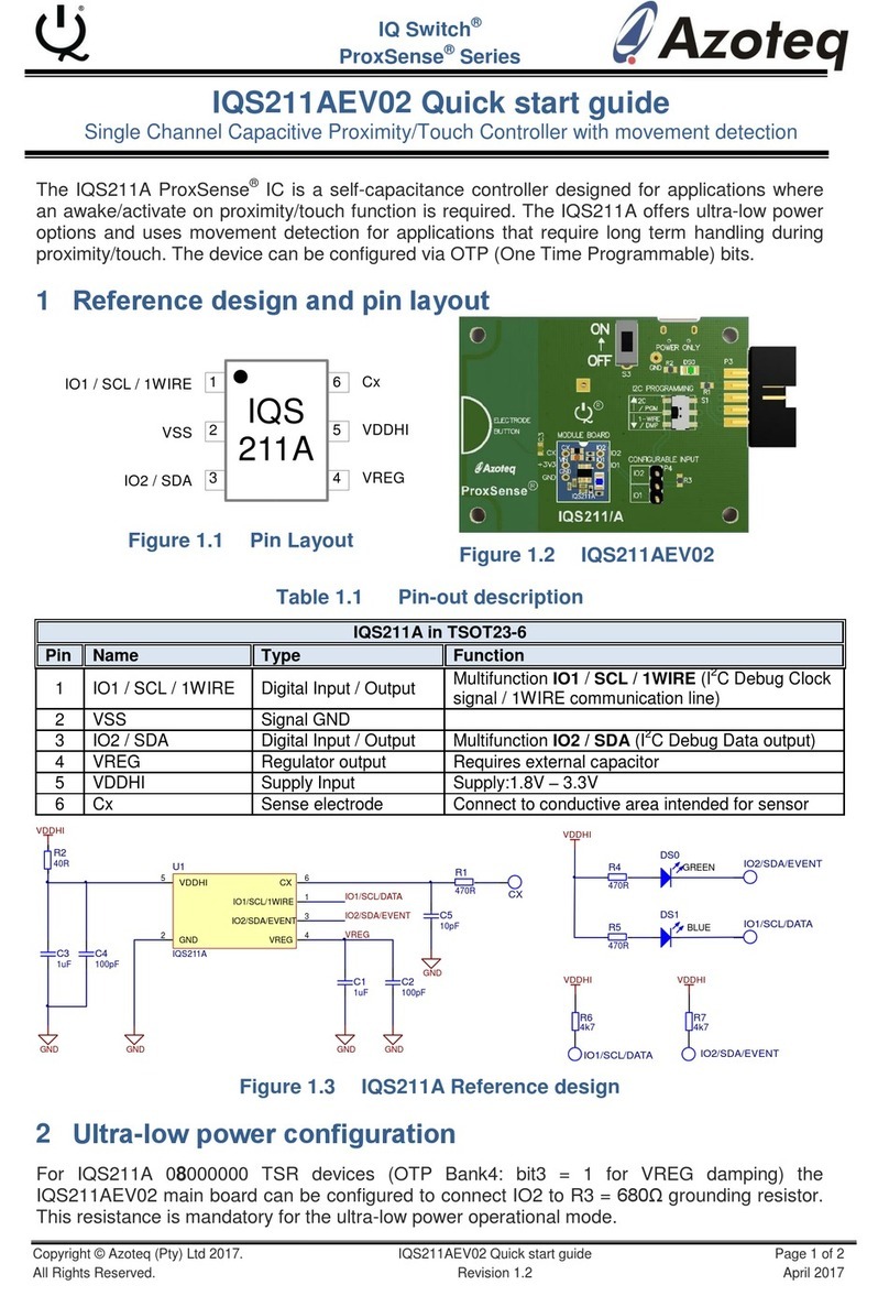 Azoteq IQ Switch - ProxSense Series quick start guide