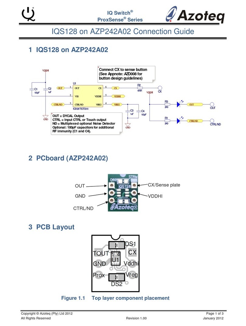 Azoteq IQ Switch IQS128 Connection guide