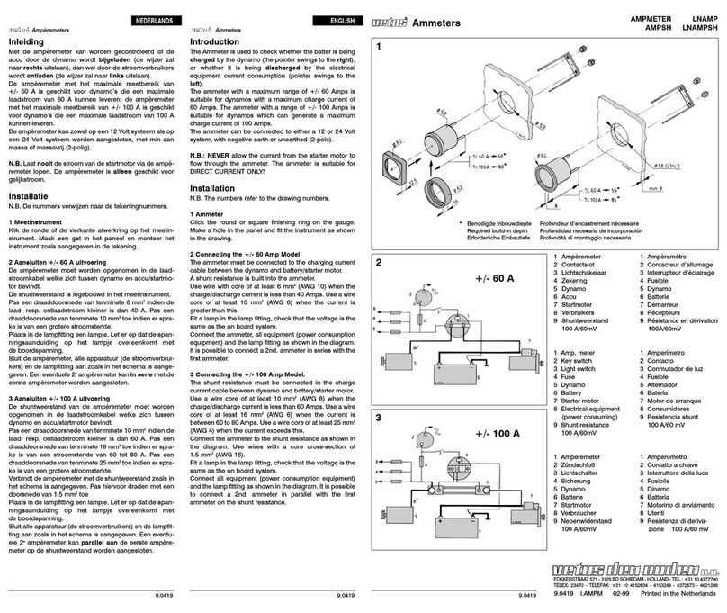 Vetus AMPMETER User manual