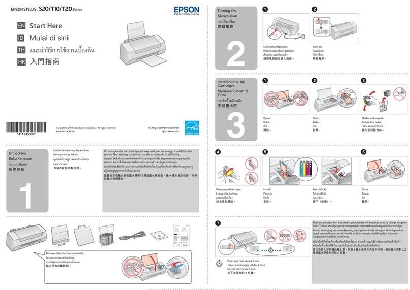Epson STYLUS S20 Series Instruction Manual