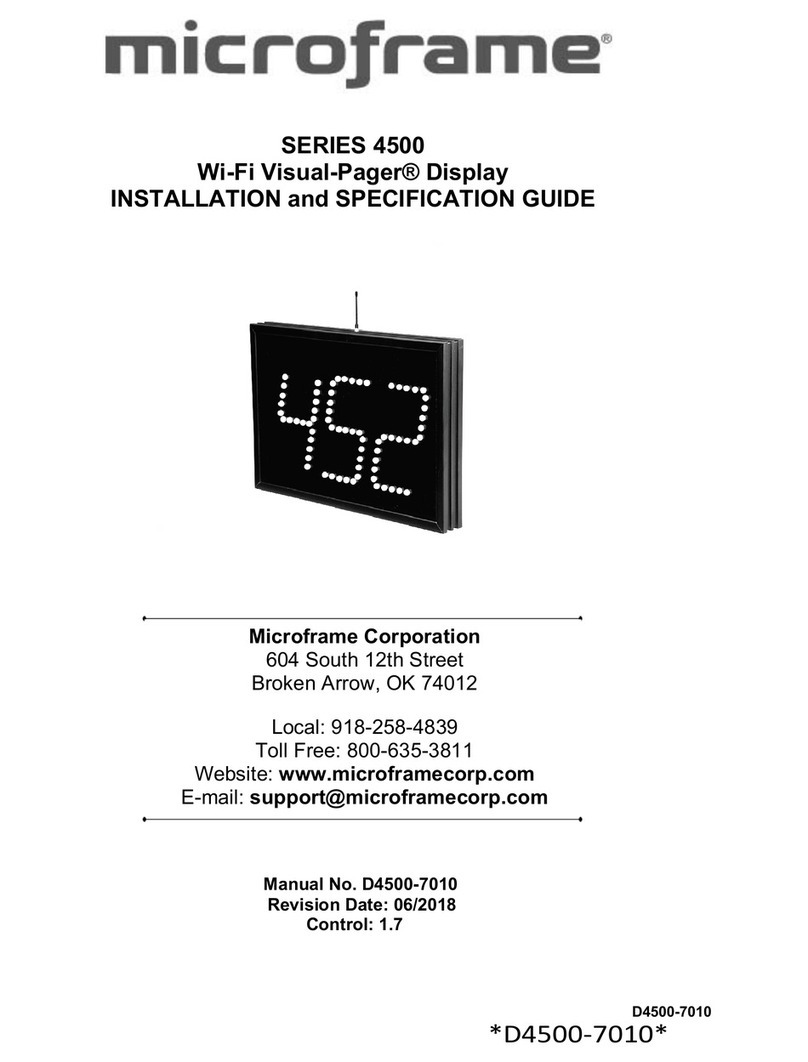 Microframe Corporation Visual-Pager 4500 Series User manual Microframe Corporation Visual-Pager 4500 Series User manual