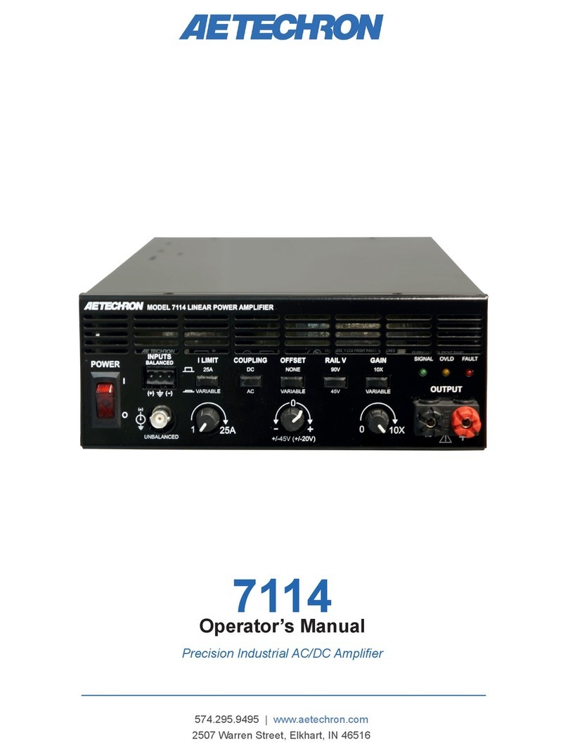 Aetechron 7114 operating manual