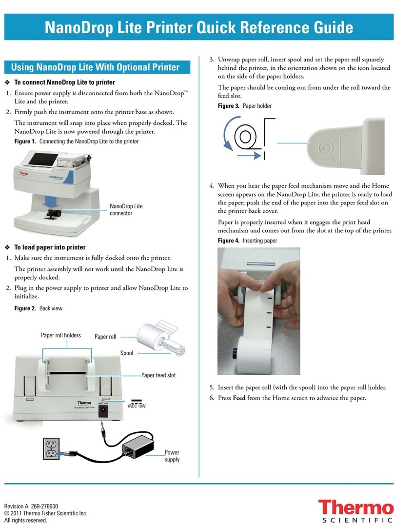 Thermo Scientific NanoDrop Lite Quick reference manual