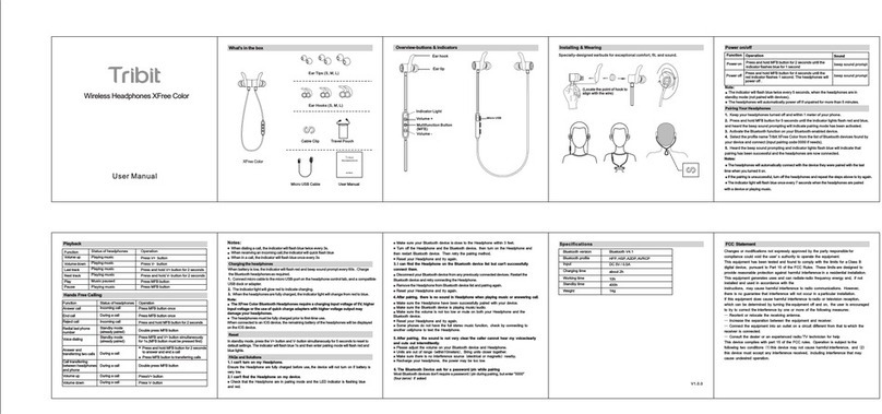 Tribit XFree Color User manual