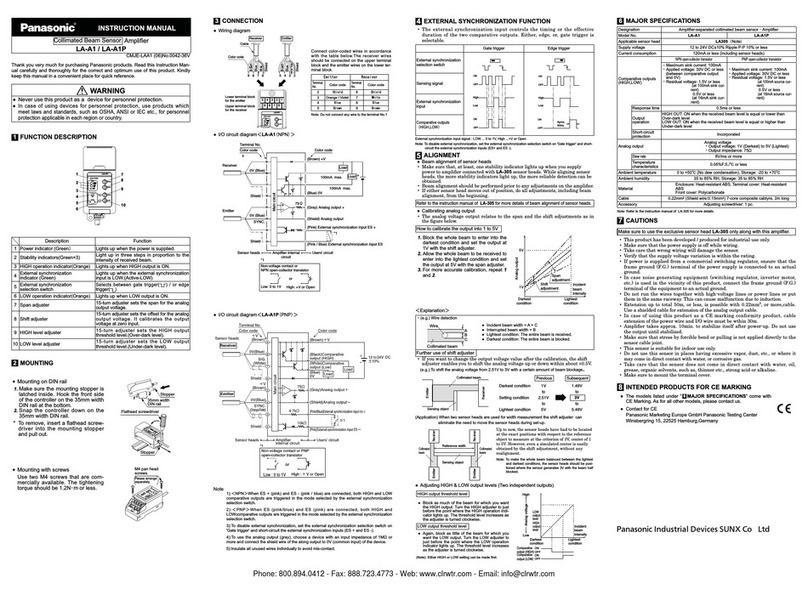 Panasonic LA-A1 instruction manual