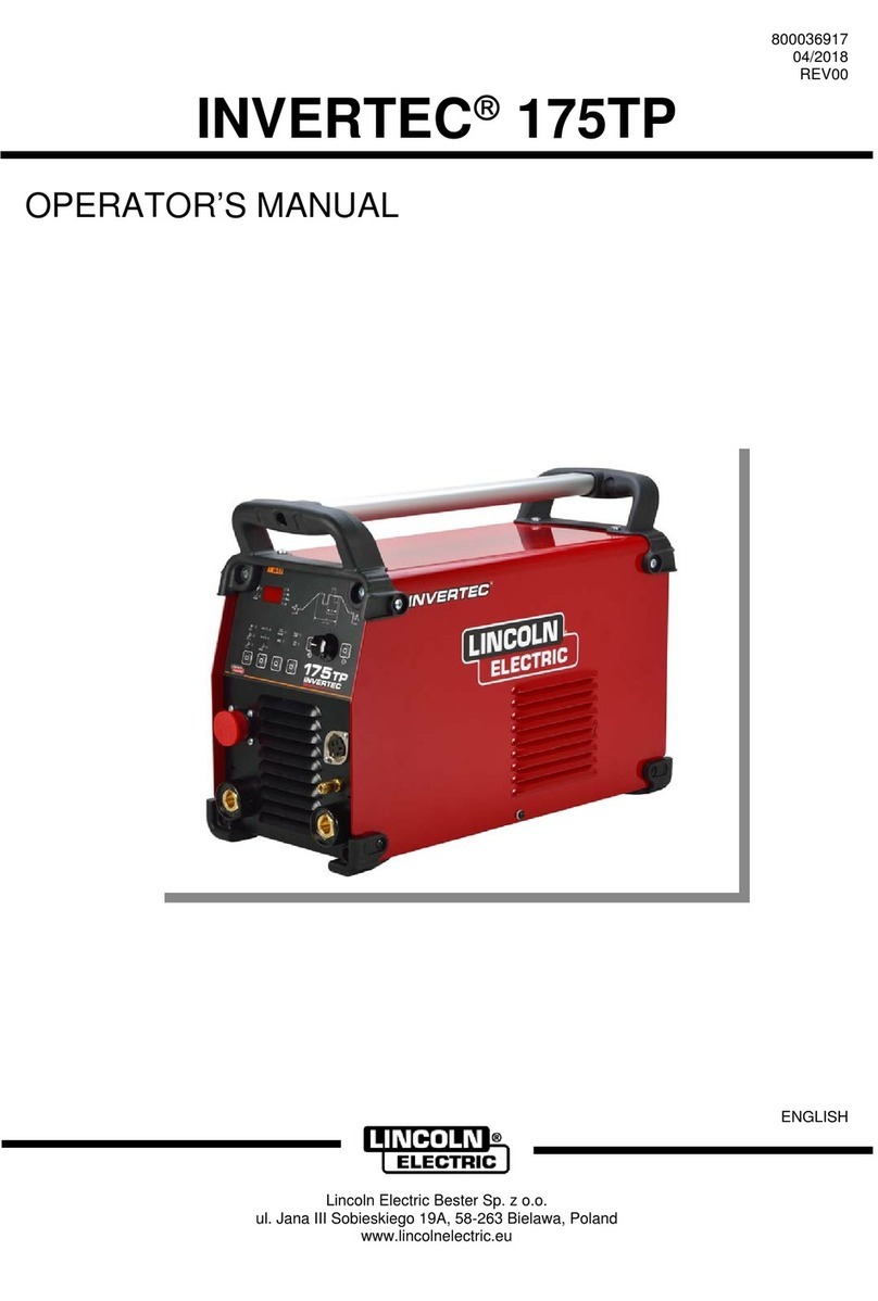 Lincoln Electric INVERTEC 175TP Operator's manual
