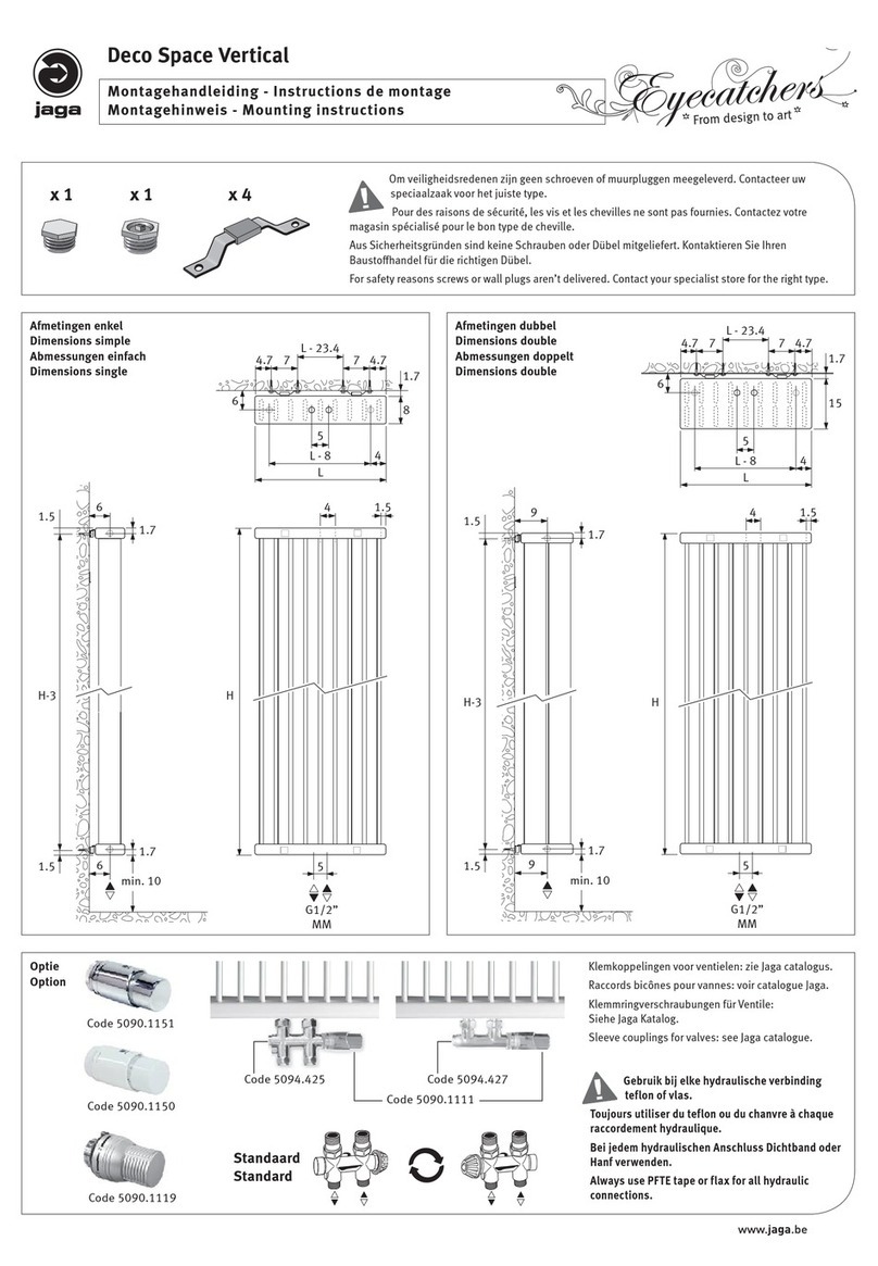 Jaga Eyecatchers  Deco Space Vertical Mounting instructions