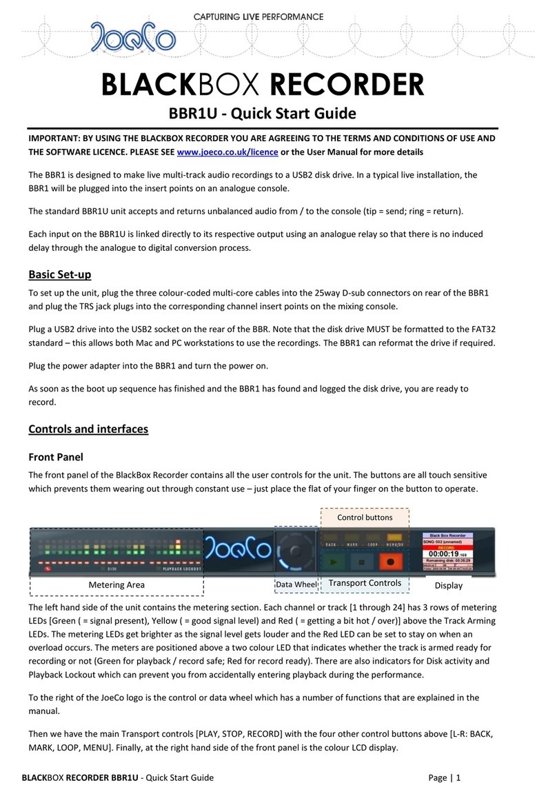 JoeCo blackbox bbr1u quick start guide