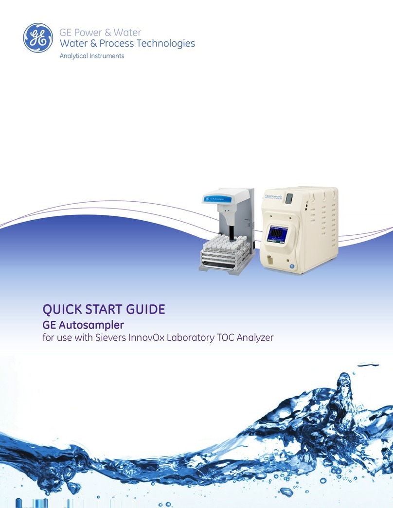 GE Autosampler User manual GE Autosampler User manual