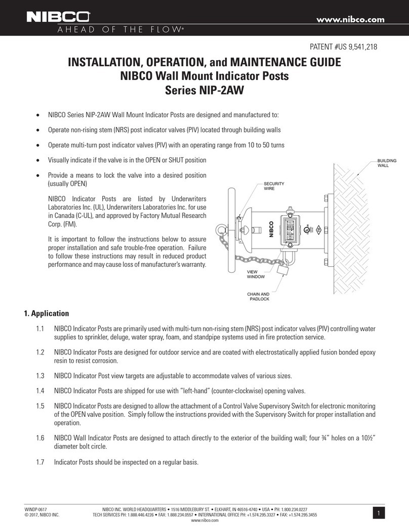 Nibco NIP-2AW series Installation, operation & maintenance instructions guide
