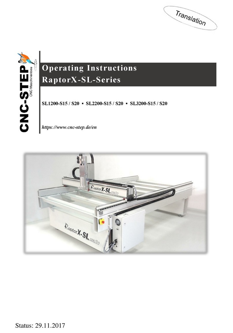 CNC-Step RaptorX-SL1200-S15 operating instructions