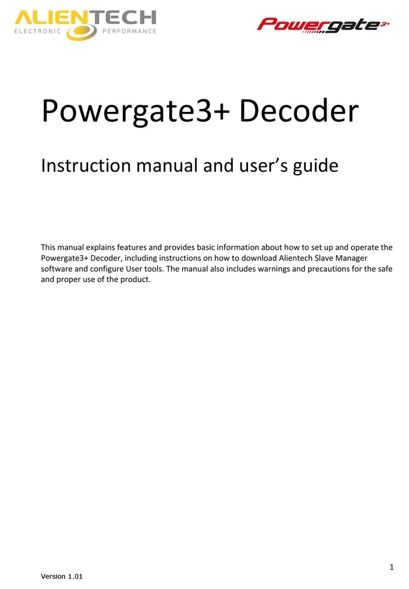 AlienTech Powergate3+ Instruction manual and users guide