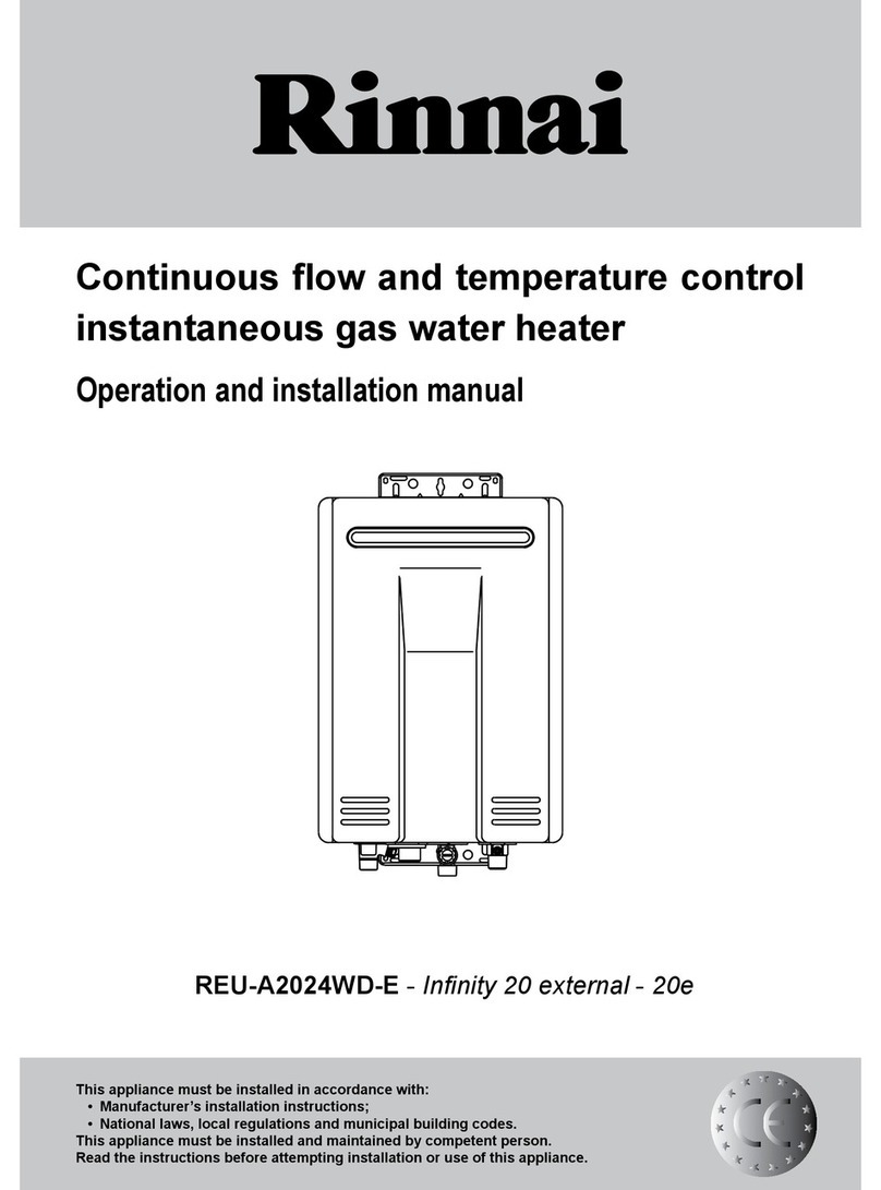 Rinnai Infinity 20 External Operation and installation manual