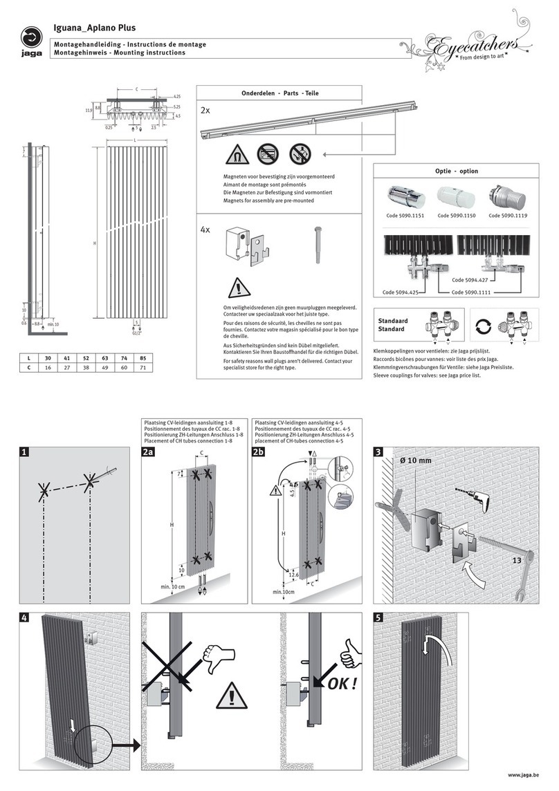 Jaga Eyecatchers Iguana_Aplano Plus Mounting instructions Jaga Eyecatchers Iguana_Aplano Plus Mounting instructions