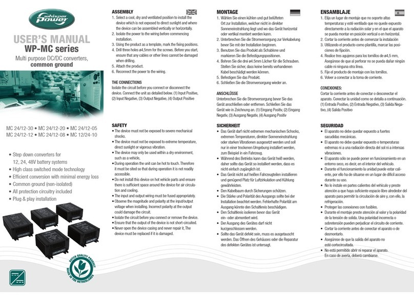 WhisperPower MC 24/12-30 user manual