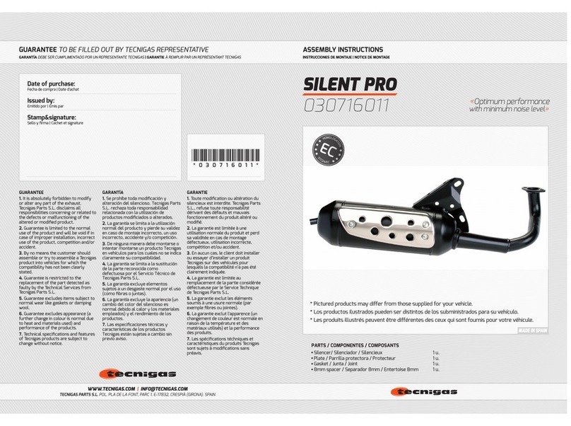 Techigas SILENT PRO 030716011 Assembly instructions Techigas SILENT PRO 030716011 Assembly instructions
