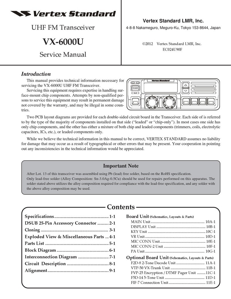 Vertex Standard VX-6000U User manual