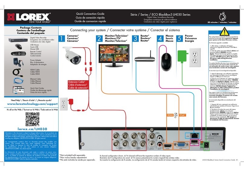 Lorex ECO BlackBox3 LH030 Series Instruction Manual