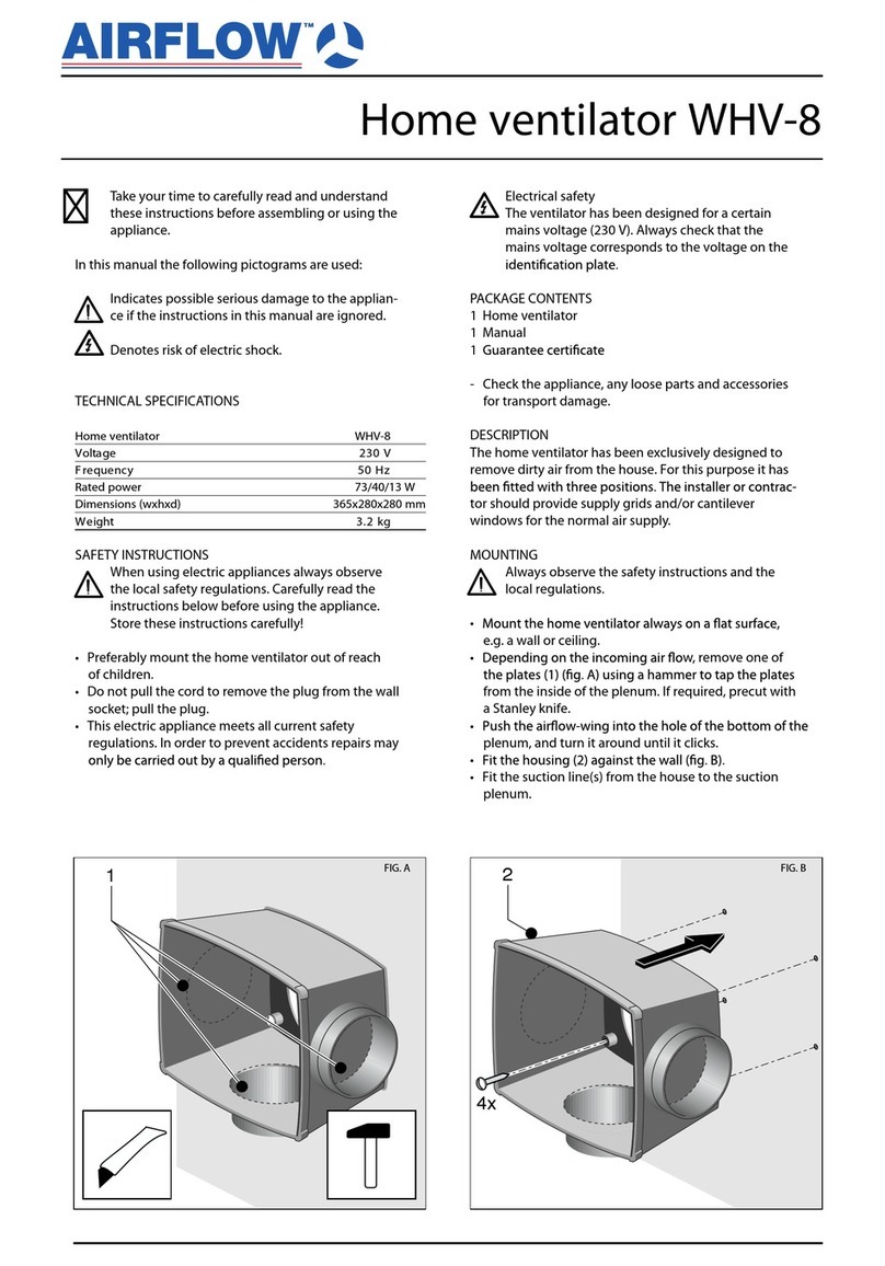 Airflow WHV-8 User manual