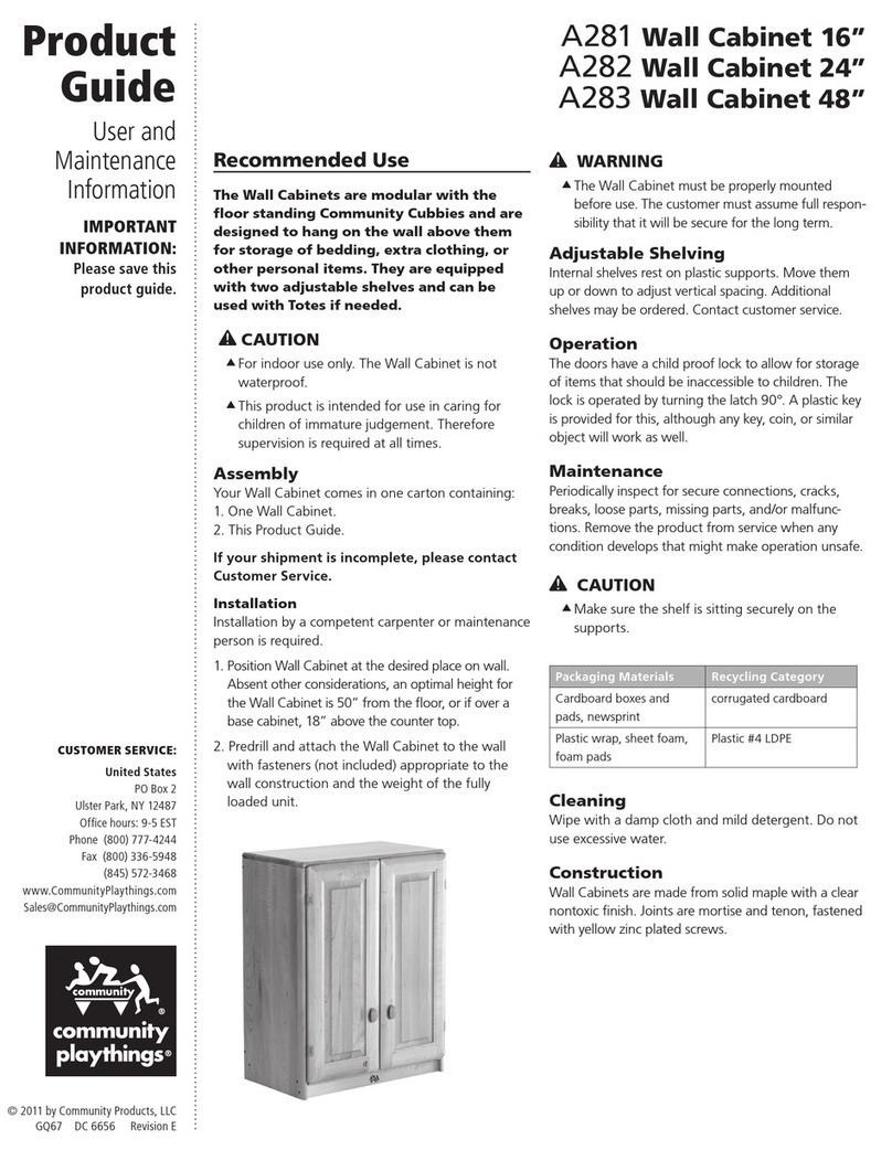Community Playthings A281 User manual