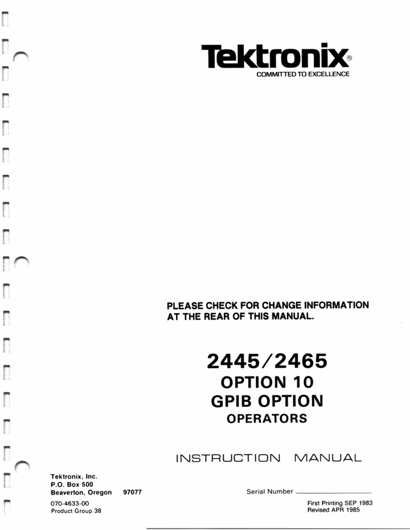 Tektronix 2445 User manual