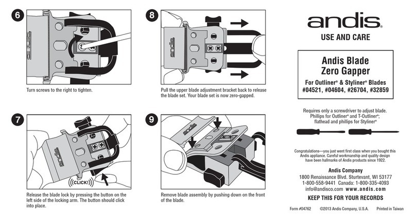 Andis Blade Zero Gapper Installation instructions