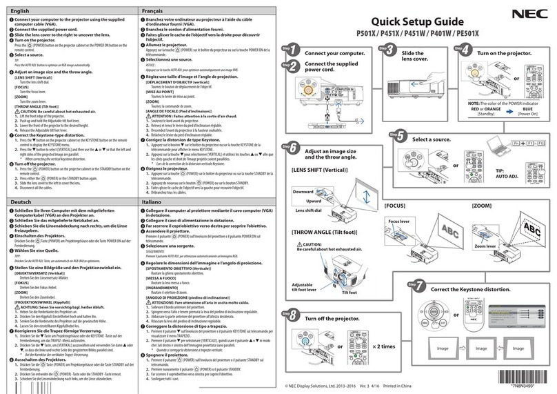 NEC P501X User manual NEC P501X User manual