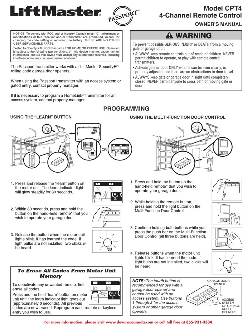 Chamberlain CPT4 User manual
