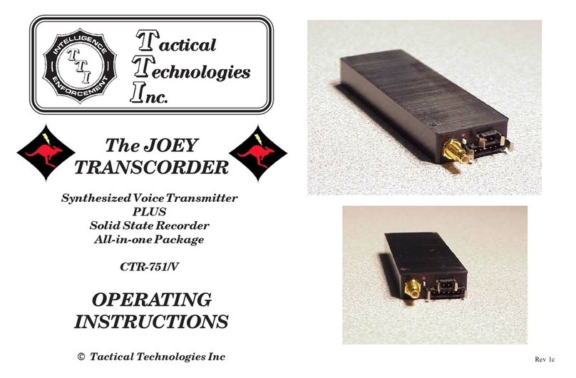 Tactical technologies Joey Transcorder operating instructions