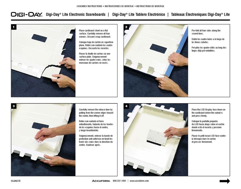 Accuform Digi-Day Assembly & instruction manual