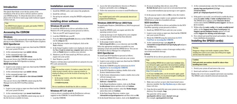 Perle SPEED Quick start guides