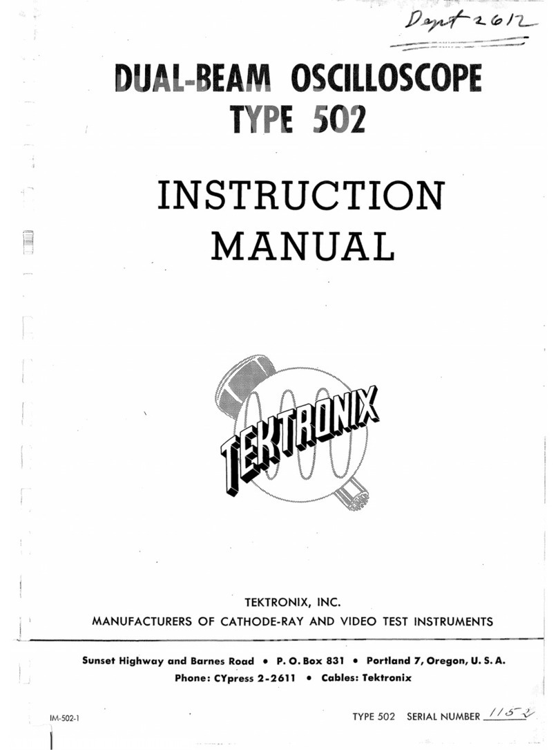 Tektronix 502 series User manual Tektronix 502 series User manual