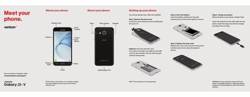 Samsung GALAXY J3 V Quick start guides